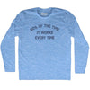 60% Of The Time It Works Every Time Adult Tri-Blend Long Sleeve T-shirt by Tribe Lacrosse