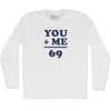 69 Math Equation Adult Cotton Long Sleeve T-shirt by Tribe Lacrosse