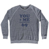 69 Math Equation Adult Tri-Blend Sweatshirt by Tribe Lacrosse