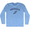 Aberdeen Running Track Winged Foot Adult Tri-Blend Long Sleeve T-shirt by Tribe Lacrosse