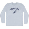 Aberdeen Running Track Winged Foot Adult Tri-Blend Long Sleeve T-shirt by Tribe Lacrosse