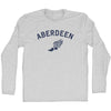 Aberdeen Running Track Winged Foot Adult Cotton Long Sleeve T-shirt by Tribe Lacrosse