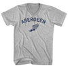 Aberdeen Running Track Winged Foot Adult Cotton V-neck T-shirt by Tribe Lacrosse