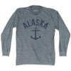 Alaska State Anchor Home Tri-Blend Adult Long Sleeve T-shirt by Ultras