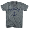 Alaska State Anchor Home Tri-Blend Adult V-neck Womens T-shirt by Ultras