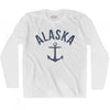 Alaska State Anchor Home Cotton Adult Long Sleeve T-shirt by Ultras