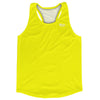 Blank Neon Yellow Running Racerback Singlet Track Tops Made In USA by Tribe Lacrosse