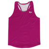 Blank Pink Fuschia Running Racerback Singlet Track Tops Made In USA by Tribe Lacrosse