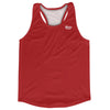 Blank Red Dark Running Racerback Singlet Track Tops Made In USA by Tribe Lacrosse