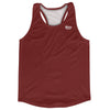 Blank Red Maroon Running Racerback Singlet Track Tops Made In USA by Tribe Lacrosse