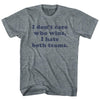 I Don't Care Who Wins, I Hate Both Teams. Custom Cooper Font Youth Tri-Blend T-shirt by Tribe Lacrosse