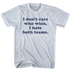 I Don't Care Who Wins, I Hate Both Teams. Custom Cooper Font Adult Tri-Blend T-shirt by Tribe Lacrosse