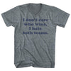 I Don't Care Who Wins, I Hate Both Teams. Custom Cooper Font Adult Tri-Blend V-neck T-shirt by Tribe Lacrosse