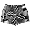 Multiple Lines Pattern Shorty Short Gym Shorts 2.5" Inseam Made In USA by Tribe Lacrosse