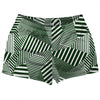 Multiple Lines Pattern Shorty Short Gym Shorts 2.5" Inseam Made In USA by Tribe Lacrosse