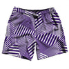 Multiple Lines Pattern Swim Shorts 7" Made in USA by Tribe Lacrosse