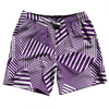 Multiple Lines Pattern Swim Shorts 7" Made in USA by Tribe Lacrosse