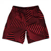 Multiple Lines Pattern Athletic Running Fitness Exercise Shorts 7" Inseam Shorts Made In USA by Tribe Lacrosse