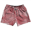 Multiple Lines Pattern 5" Swim Shorts Made in USA by Tribe Lacrosse