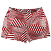 Multiple Lines Pattern Shorty Short Gym Shorts 2.5" Inseam Made In USA by Tribe Lacrosse