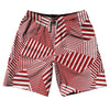 Multiple Lines Pattern 10" Swim Shorts Made in USA by Tribe Lacrosse