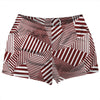 Multiple Lines Pattern Shorty Short Gym Shorts 2.5" Inseam Made In USA by Tribe Lacrosse