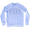 Pickleball Court Lines Adult Tri-Blend Sweatshirt by Tribe Lacrosse