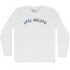 Reverse and Upside Down Custom Text Adult Cotton Long Sleeve T-shirt by Tribe Lacrosse