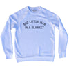 Sad little man in a blanket Adult Tri-Blend Sweatshirt by Tribe Lacrosse