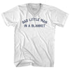 Sad little man in a blanket Adult Tri-Blend V-neck T-shirt by Tribe Lacrosse