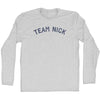 Team Nick Adult Cotton Long Sleeve T-Shirt by Tribe Lacrosse