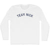 Team Nick Adult Cotton Long Sleeve T-Shirt by Tribe Lacrosse