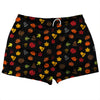 Thanksgiving All Over Pattern Shorty Short Gym Shorts 2.5" Inseam Made In USA by Tribe Lacrosse