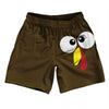 Turkey Trot Crazy Eyes Athletic Running Fitness Exercise Shorts 7" Inseam Shorts Made In USA by Tribe Lacrosse