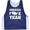 America F Yeah Lacrosse Pinnie - Graphic Mesh Lacrosse Pinnies