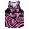 Black And Bright Pink Custom Running Racerback Singlet Track Tops Made In USA by Tribe Lacrosse