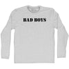 Bad Boys Stencil Font Adult Cotton Long Sleeve T-shirt by Ultras