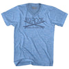 Bigrock Surf Adult Tri-Blend V-neck T-shirt by Tribe Lacrosse