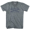 Bigrock Surf Adult Tri-Blend V-neck T-shirt by Tribe Lacrosse