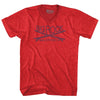 Bigrock Surf Adult Tri-Blend V-neck T-shirt by Tribe Lacrosse