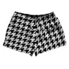 Black And White Houndstooth 2.5" Swim Shorts Made In USA by Tribe Lacrosse