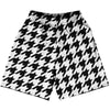 Black And White Houndstooth Lacrosse Shorts Made In USA by Tribe Lacrosse