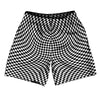 Warped Checkerboard Athletic Running Fitness Exercise Shorts 7" Inseam Shorts Made In USA by Tribe Lacrosse