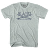 Blacks Surf Adult Tri-Blend T-shirt by Tribe Lacrosse