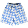 Blue Carolina And White Houndstooth Lacrosse Shorts Made In USA by Tribe Lacrosse