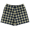 Blue Navy And Vegas Gold Houndstooth Rugby Shorts Made In USA by Tribe Lacrosse