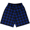 Blue Royal And Black Houndstooth Lacrosse Shorts Made In USA by Tribe Lacrosse