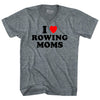 I Love Rowing Moms Tri-Blend V-neck Womens Junior Cut T-shirt by Tribe Lacrosse