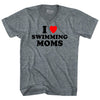 I Love Swimming Moms Tri-Blend V-neck Womens Junior Cut T-shirt by Tribe Lacrosse