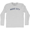 Music City Adult Cotton Long Sleeve T-shirt by Tribe Lacrosse